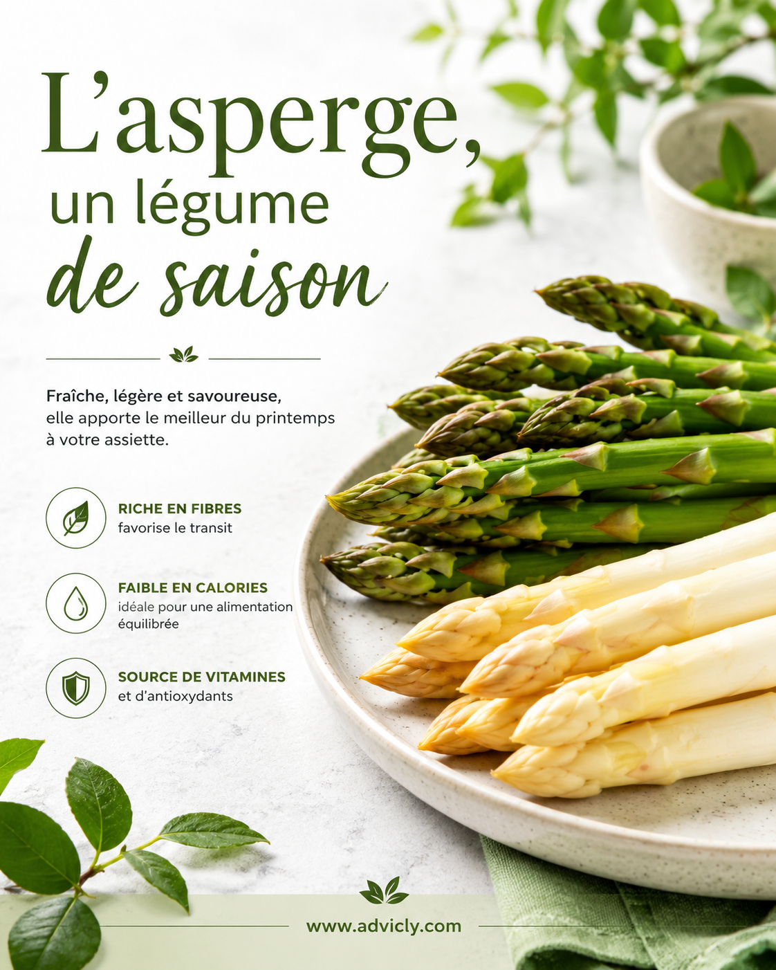 L&rsquo;asperge : légume de saison à savourer