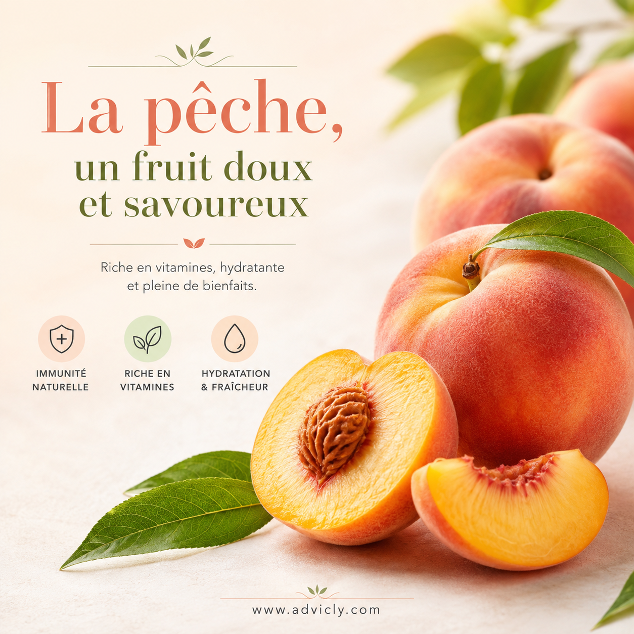 La pêche : légère et désaltérante