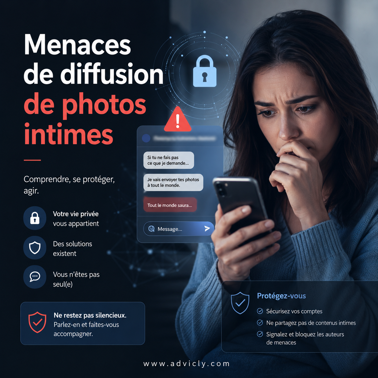 Menaces de diffusion de photos intimes, comment réagir ?