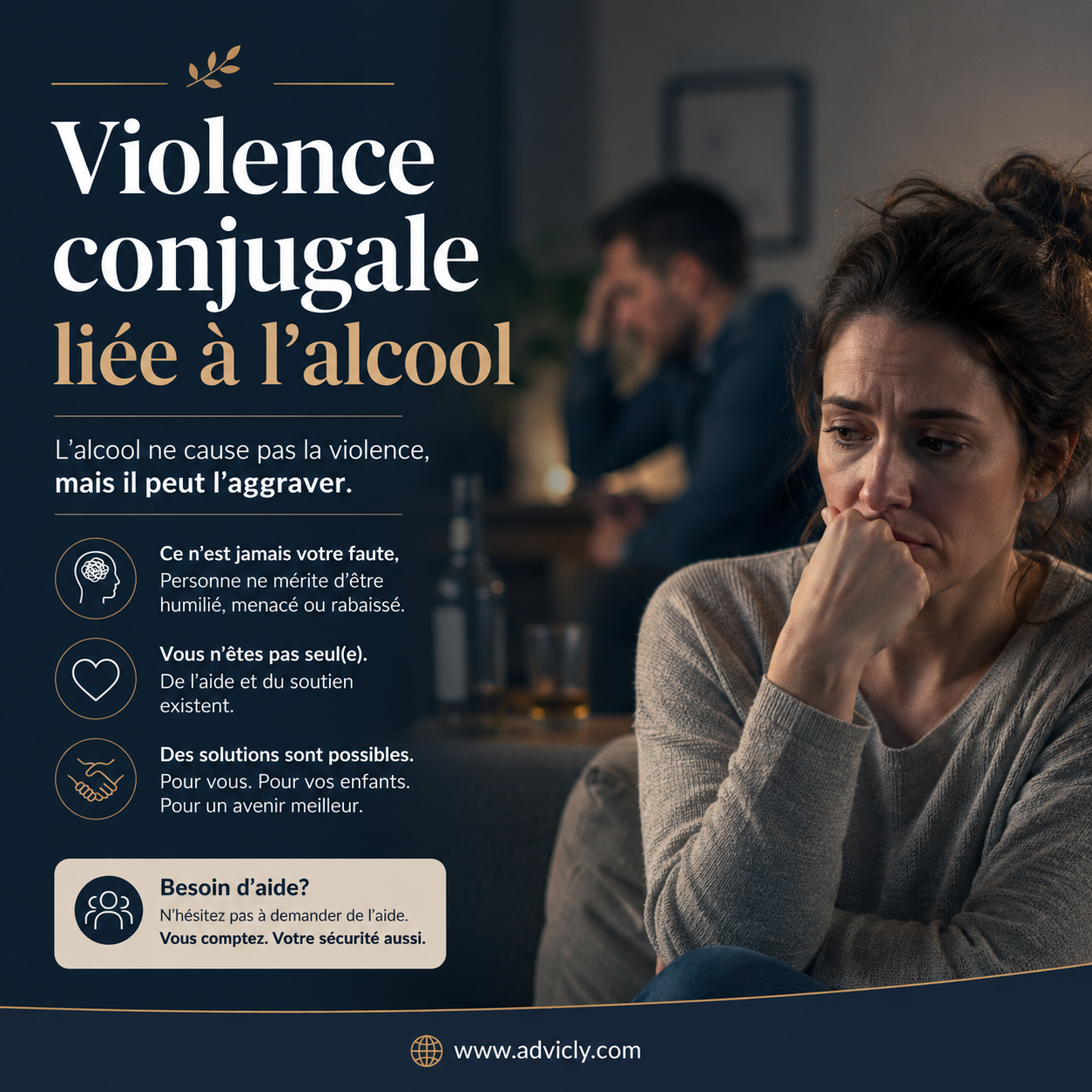 Violence conjugale liée à l’alcool, que faire ?